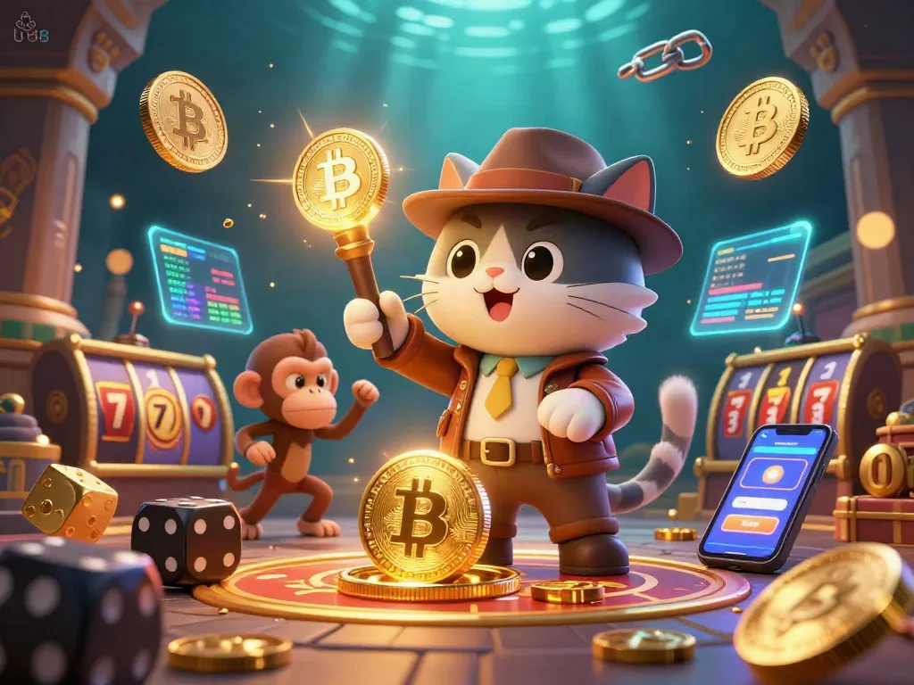 lu88 features a vibrant casino-themed illustration with an archaeologist cat and monkey, showcasing dynamic game elements.