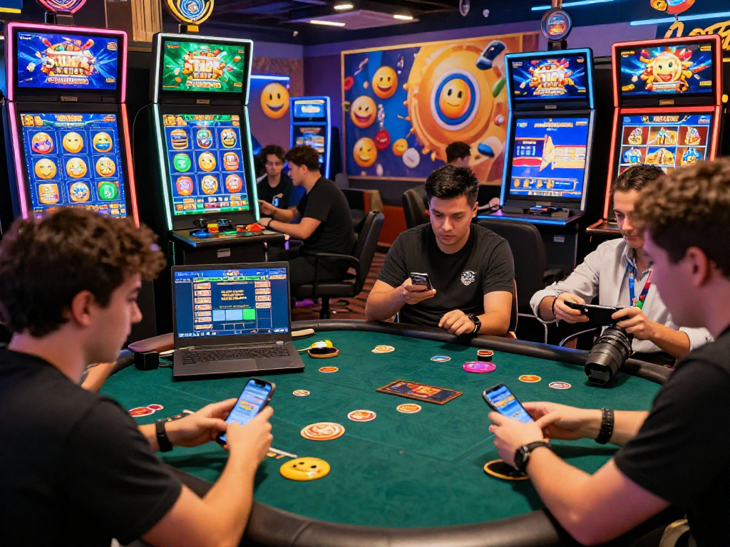 Exciting TK 1971 online casino and sports betting scene featuring players on smartphones and laptops.